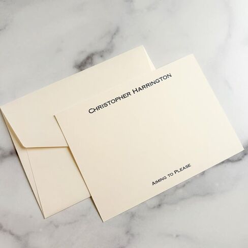 بطاقات مسطحة احترافية مخصصة - حبر مرتفع وحدود سوداء مع 25 ظرفًا مطابقًا in Kuwait