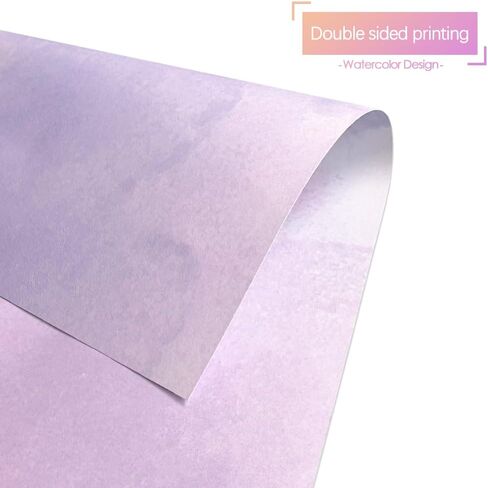 Stationary Paper 48 Pack of Watercolor Letter Writing Paper, Decorative Printer Stationery Sheets with Assorted Designs - Double-sided Printing - 8.5 x 11 Inch in Saudi Arabia