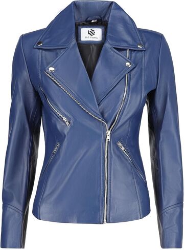 Soft Leather Motorcycle Jacket Women - Slim Leather Biker Jacket for Women in Saudi Arabia