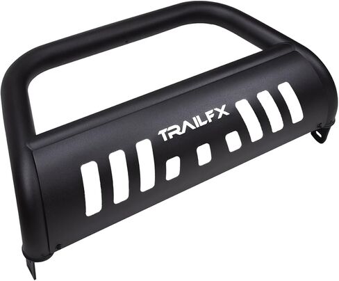 Trailfx Bull Bar B0046T, 3 Inch Diameter, Powder Coated, Titanium Black, with Skid Plate/Holes for Optional Lighting, 6-1/2 Inch Max Light/ 20 Inch Max Light Bar, Fits 2024-2025 Toyota Land Cruiser in Saudi Arabia