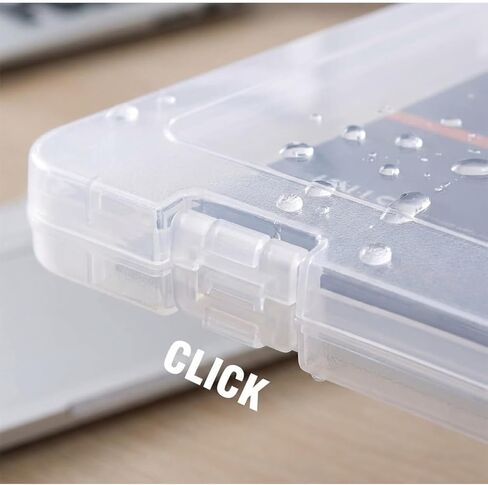 6 عبوات من حافظة المشروعات النحيفة، صندوق تخزين ملفات بلاستيكي مقاس 12 × 9 بوصة مع مزلاج سريع، منظم مستندات شفاف محمول لأوراق A4 والصور والمجلات وألعاب الطاولة والألغاز - حاوية سجل القصاصات قابلة للتكديس in Kuwait