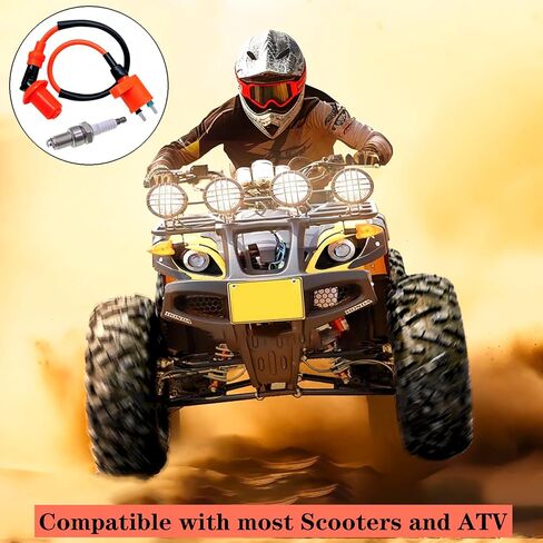 QISF عالية الأداء سباق الإشعال لفائف شرارة التوصيل سلك ل 50cc 125cc 150cc GY6 دراجات نارية ATV الذهاب كارت محرك دراجة نارية أجزاء in Kuwait