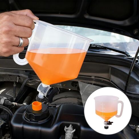 15PCS Car Coolant Funnel Kit, No-Spill Vehicle Radiator Filling Funnel Bleeder with Adapters, No-Leak Automotive Radiator Burping Filler, Universal for SUV RV Truck in Saudi Arabia