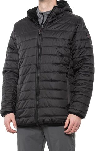 Mens Hawke Light Weight Coat Sherpa-Lined Puffer Jacket- Size Small, Medium, Large or X-Large/Colors: Black Navy or Olive in Kuwait