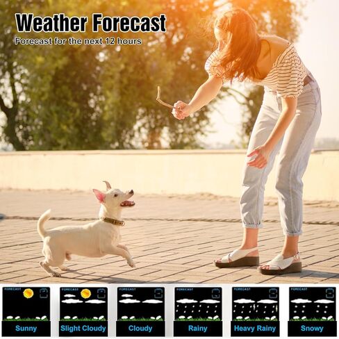 Projection Alarm Clock with Weather Station, Atomic Alarm Clocks for Bedrooms, Radio Control Clock with WWVB Function Dual Alarms Snooze Outdoor Wireless Temperature Humidity Sensor in Saudi Arabia