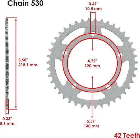 مجموعة سلسلة القيادة والعجلات المسننة المصنوعة من الفولاذ الكالتريكي المتوافقة مع سوزوكي Gsx-R1000 Gsxr1000 2001-2008 in Kuwait