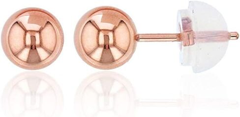 14K Gold 5mm Ball Stud Earring in Saudi Arabia