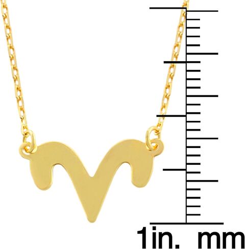 Kooljewelry قلادة برجك من الذهب الأصفر عيار 10 قيراط (18 بوصة) in Kuwait