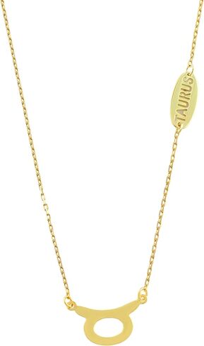 Kooljewelry قلادة برجك من الذهب الأصفر عيار 10 قيراط (18 بوصة) in Kuwait