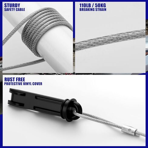 WILLBOND 2 Pcs 4 ft Replacement Trailer Breakaway Cable for Breakaway Switch 48 Inch Wire with Nylon Pin Assembly Safety Emergency Brake Cable with Pin for RV Trailer Accessories in Saudi Arabia