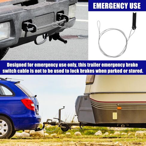 WILLBOND 2 Pcs 4 ft Replacement Trailer Breakaway Cable for Breakaway Switch 48 Inch Wire with Nylon Pin Assembly Safety Emergency Brake Cable with Pin for RV Trailer Accessories in Saudi Arabia