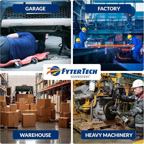 سجادة Spilfyter Universal ماصة مع دعامة من البوليستر، متجر 28 بوصة × 58 بوصة، سجادة ميكانيكية ومرآب تمتص الزيت والمبردات والمذيبات والماء والسوائل الأخرى - عبوة من 5 قطع in Kuwait