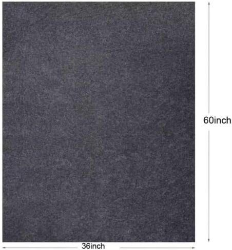 وسادات سميكة لانسكاب الزيت مقاس 36 × 60 بوصة (حوالي 91.4 × 152.4 سم)، سجادة أرضية مرآب السيارة، سجادة ماصة مقاومة للماء لحماية الأرضية، متينة، قابلة لإعادة الاستخدام، أسود in Kuwait