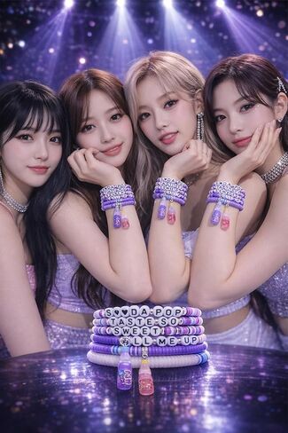 مجموعة أساور عصرية على طراز K-Pop (6 قطع) - أساور مرنة مطرزة ملونة مع حليات، مجوهرات متطابقة للمراهقين والبالغين، وإكسسوارات الحفلات والحفلات الموسيقية in Kuwait