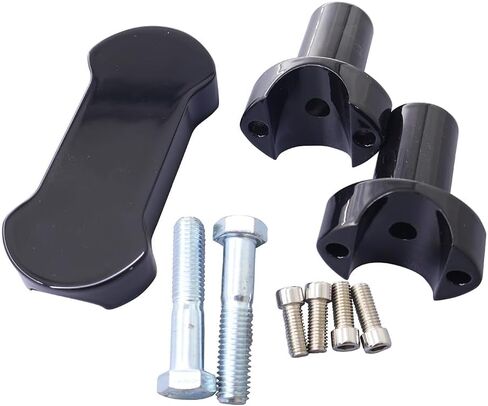 1-1/4" Gloss Black Diameter Handlebar Riser High style Top Clamp Kit Mount Clamp Brackets Fit for Harley Sportster Softail Dyna Fat Boy in Saudi Arabia
