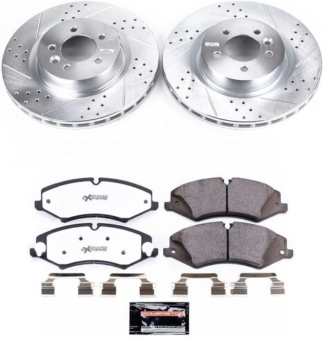 Power Stop K7079-36 Front Z36 طقم فرامل أداء الشاحنة والسحب وسلك مستشعر أمامي لسيارة Land Rover Discov، Land Rover Range Rover، Land Rover Range Rover Sport [نموذج محدد] in Kuwait