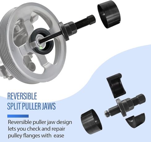 مجموعة أدوات تثبيت بكرة مضخة التوجيه الكهربائية، مجموعة أدوات تثبيت مزيل السحب المتوافقة مع سيارات Ford وGM وChrysler - أزرق in Kuwait