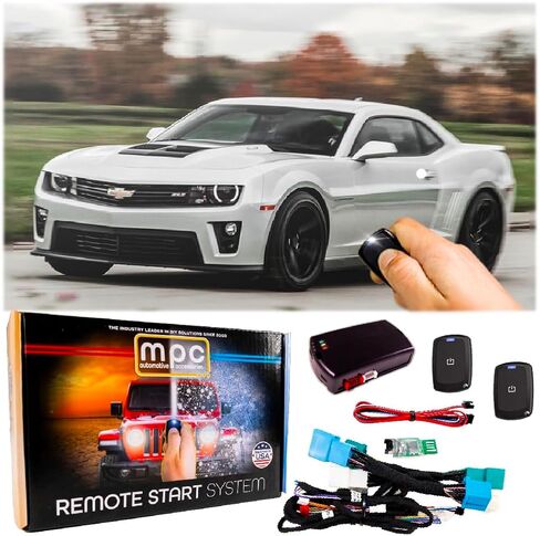 MPC Smartphone or Factory Remote Activated Remote Start Kit Compatible with 2010-2015 Chevrolet Camaro - Key-to-Start - Plugin T-Harness - FlashLink Updater - USA Tech Support in Saudi Arabia