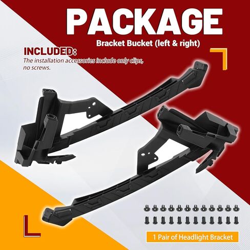 HECASA Headlight Bracket Pair Set Compatible with 2015-2016 Honda CR-V Front Headlamp Mounting Panel Replacement for 71190T1WA00 71140T1WA00 HO1042122 HO1043122 in Saudi Arabia