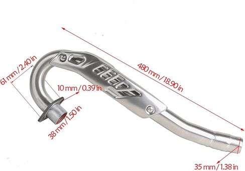 35mm Exhaust Head Pipe for Muffler 150cc 200cc 250cc Vertical Engine Dirt Pit Bike Scooter Motorcycle Motorbike Street Sport Bikes in Saudi Arabia