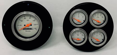1954 Chevy Truck 5 Gauge Dash Cluster Panel Set Mechanical Beige in Saudi Arabia