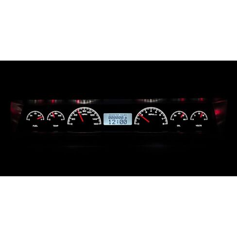 Dakota Digital 66 67 Chevy Nova Analog Dash Gauges Black Alloy White VHX-66C-NOV-K-W in Saudi Arabia