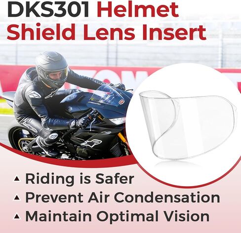DKS 301 Anti-Fog Insert Compatible with Shoei CWR-1/CW-1/CNS-1 Helmet Shield Lens, Fits for RF-1200/RF-SR/GT-Air/Neotec/Qwest Motorcycle Helmets, Ensures Clear Vision for Motorcycle Riding in Kuwait