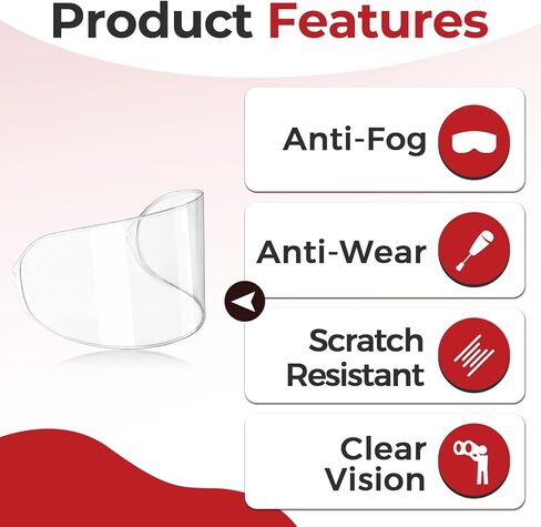 DKS 301 Anti-Fog Insert Compatible with Shoei CWR-1/CW-1/CNS-1 Helmet Shield Lens, Fits for RF-1200/RF-SR/GT-Air/Neotec/Qwest Motorcycle Helmets, Ensures Clear Vision for Motorcycle Riding in Kuwait