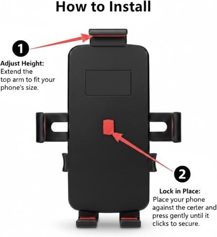 ASKGO Bike Phone Mount, Universal Bicycle Cell Phone Holder for Handlebar, Compatible with 4.7–6.8 Inch Smartphones, Quick-Release, Anti-Shock, No-Slip, Easy Installation in Saudi Arabia