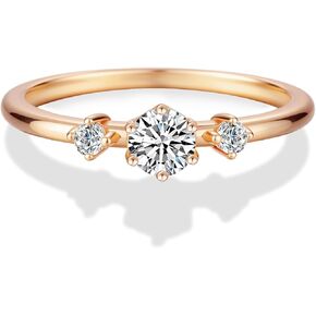 YSDD 0.7ct Moissanite Wedding Ring for Women, 925 Sterling Silver Ring, Small and Cute 3-Stone Eternal Promise Anniversary Ring in Saudi Arabia