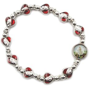 Handmade in Portugal Heart of Fatima Miraculous Rosary Bracelet in Saudi Arabia