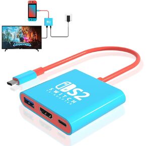 Switch Dock for Nintendo Switch Docking Station, Portable Switch TV Adapter for Nintendo Switch/OLED/Steam Deck Support TV Dock Mode with HDMI2.0, Replacement Travel Switch TV Docking Station in Saudi Arabia