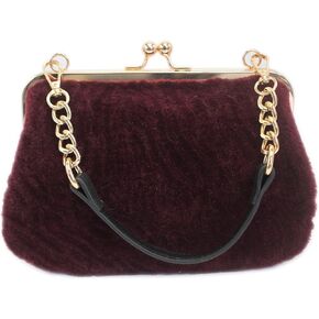 Luxurious Shearling Wool Handbag - Elegant Convertible Top Handle Bag with Adjustable Strap, Shoulder and Crossbody Use in Saudi Arabia
