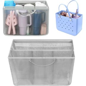 منظم حقيبة الشاطئ لملحقات حقيبة Bogg الكبيرة، حقيبة مقسمة شبكية خفيفة الوزن مع جيب بسحاب لحقيبة حمل كبيرة أصلية مقاس XL/ببساطة جنوبية/بسيطة وحديثة in Kuwait