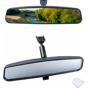 10.5" Interior Rear View Mirror, Universal Rearview Mirror Compatible with Toyota Chevrolet Ford Nissan Honda Civic Accord Jeep Subaru Hyundai Kia Mazda Buick and More Car Rear View Mirrors in Kuwait