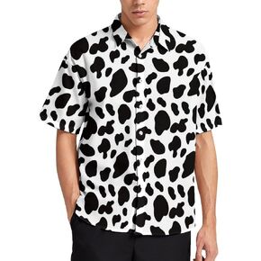 قمصان هاواي للرجال - قميص شاطئ صيفي كاجوال بأكمام قصيرة وخفيف الوزن ومقاوم للتجاعيد وأزرار سفلية in Kuwait