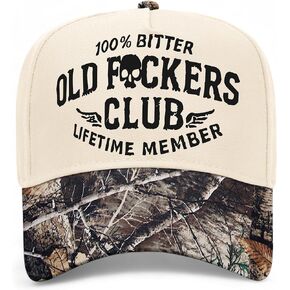 Bitter Old Club Lifetime Member Hat | Funny Premium Adjustable Snapback Baseball Vintage Trucker Hats for Men & Women in Kuwait