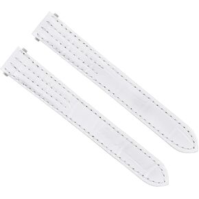 Ewatchparts 15MM LEATHER WATCH STRAP BAND COMPATIBLE WITH LADY CARTIER ROADSTER 2675 2723 QUICK RE WHITE in Saudi Arabia