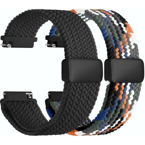 Fullmosa Magnetic Watch Braided Bravide Bands - 20mm 22mm Quick Freeg Breedband ، حلقة منفردة نايلون ممتدة متوافقة مع الساعات التقليدية والذكية للرجال نساء in Kuwait