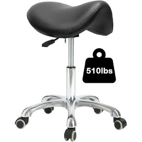 يتوافق مع بيئة العمل، مع مقعد سرج يمكن إمالته ومقعد دوار مع تعديل ارتفاع الرفع الهيدروليكي، مناسب للمكتب، رمادي in Kuwait