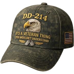 قبعة DD214، قبعة الولايات المتحدة الأمريكية للذكرى السنوية الـ 250، قبعة عسكرية للذكرى السنوية 250، عرض فخور للمحاربين القدامى وأعضاء الخدمة، قبعة على طراز البيسبول مع عملة تذكارية in Kuwait