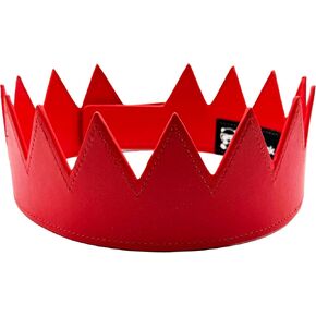 تاج جلدي للحفلات من PandaTak للرجال والنساء - تاج فيلكرو مريح وخفيف الوزن وقابل للتعديل مع مسامير in Kuwait