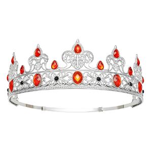 تاج الملك للرجال، تاج الأمير، إكسسوارات الشعر في العصور الوسطى الملكية لأعياد الميلاد وحفلات الهالوين (فضي وأسود) in Kuwait