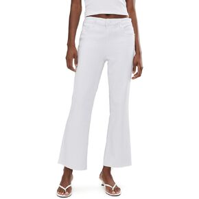 KUT from the Kloth Kelsey High-Rise Ankle Flare with Raw Hem in Optic White in Saudi Arabia