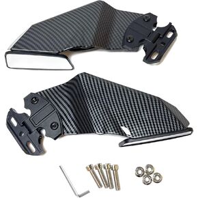 مرآة الرؤية الخلفية لجناح الدراجات النارية لسوزوكي GSXR 600 750 GSX-R 1000 250R Moto Fairing Sportster الديناميكيات الهوائية المرايا الجانبية (نمط أسود) in Kuwait