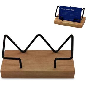 Wood Business Card Holder Desk Display Stand Business Card Organizer for Office Home Desktop in Kuwait