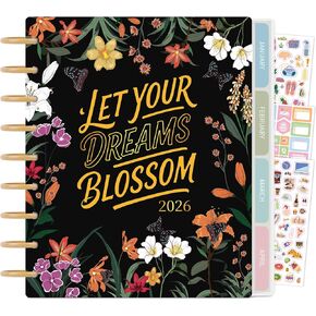 مخطط مرتبط بالقرص 2026، الأحجام الكلاسيكية (7 بوصة × 9.25 بوصة)، يناير 2026 - ديسمبر 2026 مخطط أسبوعي وشهري، كتاب تقويم ذو 9 فتحات للأقراص، كتاب جدول الأعمال مع 12 فواصل، غطاء ناعم - شجرة in Kuwait