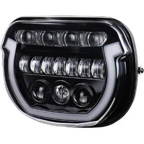 LED Headlight for Street Glide FLHX 2024 2025, Motorcycle LED Front Light w/DRL Blue Startup Breathing Light Hi/Low Beam Light Compatible With CVO Street Glide FLHXSE 2023-2025 (Black) in Kuwait