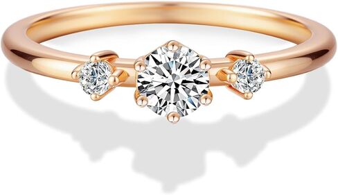 YSDD 0.7ct Moissanite Wedding Ring for Women, 925 Sterling Silver Ring, Small and Cute 3-Stone Eternal Promise Anniversary Ring in Saudi Arabia