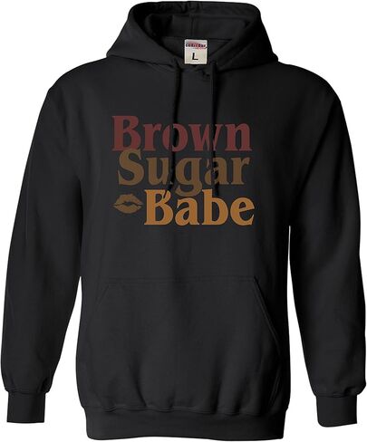 كنزة بقلنسوة للرجال والنساء من Go All Out Brown Sugar Babe Black Women Heritage Pride in Saudi Arabia